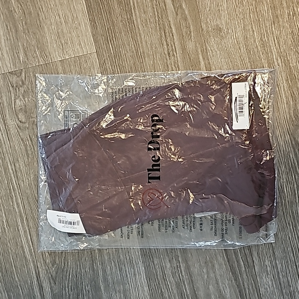 NWT, The Drop Chocolate Brown Uma Ponte pull-on split hem leggings, Size Medium - Picture 5 of 14